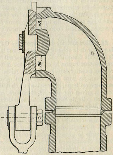 Fig. 99. - Régulateur à un tiroir placé dans le dôme (locomotives des chemins de fer de l'Ouest).