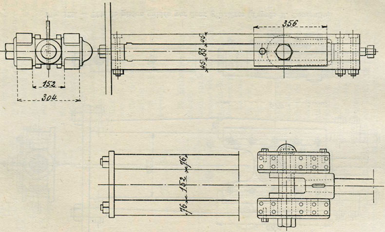 Fig. 124. - Tête de piston guidée par quatre glissières (daprès M. Demoulin).