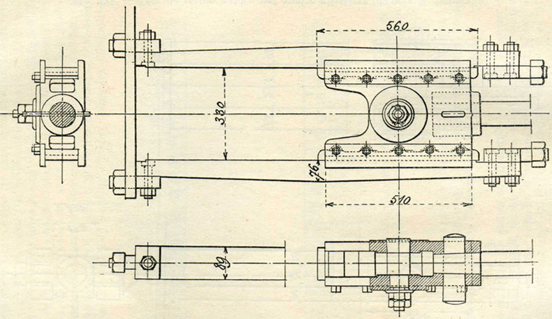 Fig. 125. - Tête de piston guidée par deux glissières (daprès M. Demoulin).