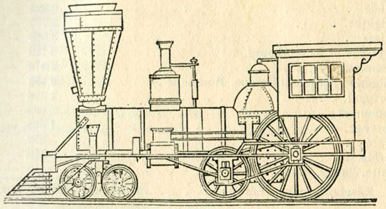 Fig. 7. - Locomotive construite par Baldwin en 1848.