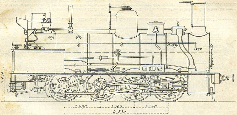 Fig. 275. - Locomotive à quatre essieux couplés du chemin de fer du Nord. D'après M. Demoulin.