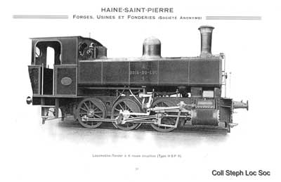 <b>Locomotive-tender à 6 roues couplées</b><br>(Types HSP II)