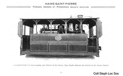 <b>Locomotive-tender à 6 roues couplées, pour Chemins de Fer Vicinaux</b><br>(Type Société Nationale des Chemins de Fer Vicinaux Belges)